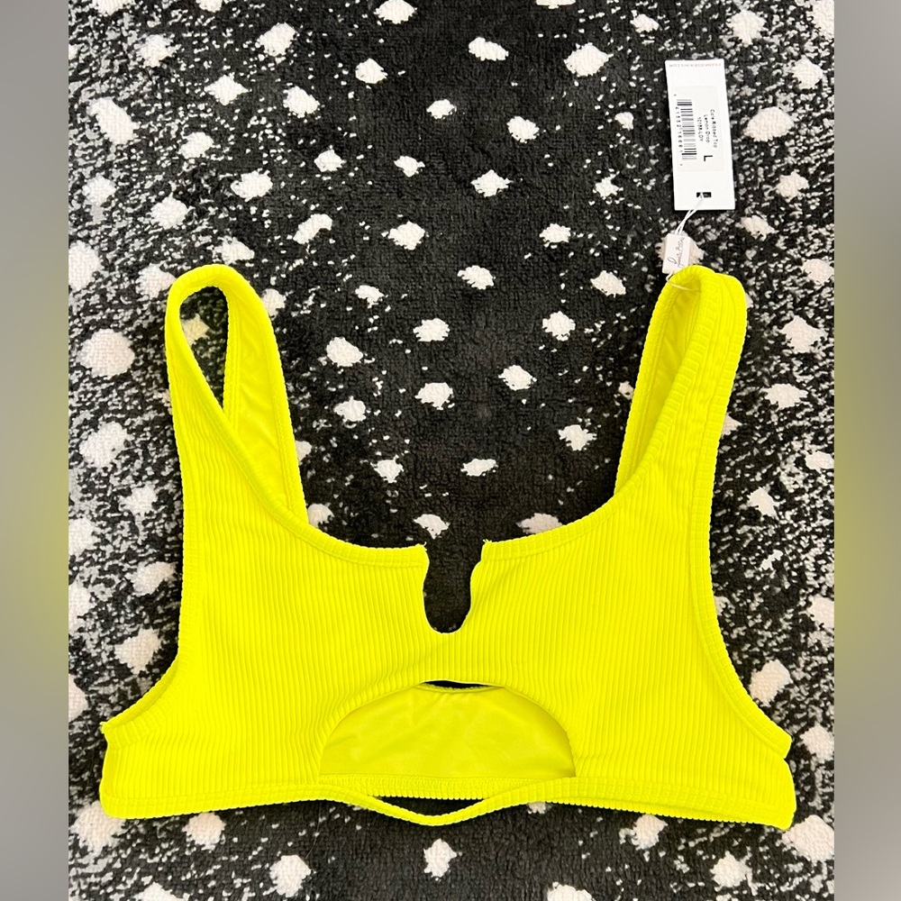 Frankie’s Bikinis Cole top in Lemon Drop (citron yellow) NWT - Picture 4 of 6